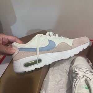 Nike Women's Athletic Shoes - White, Blue, Beige